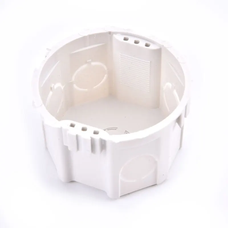 Wall mounting white box internal cassette for EU standard switch and socket round base wire box