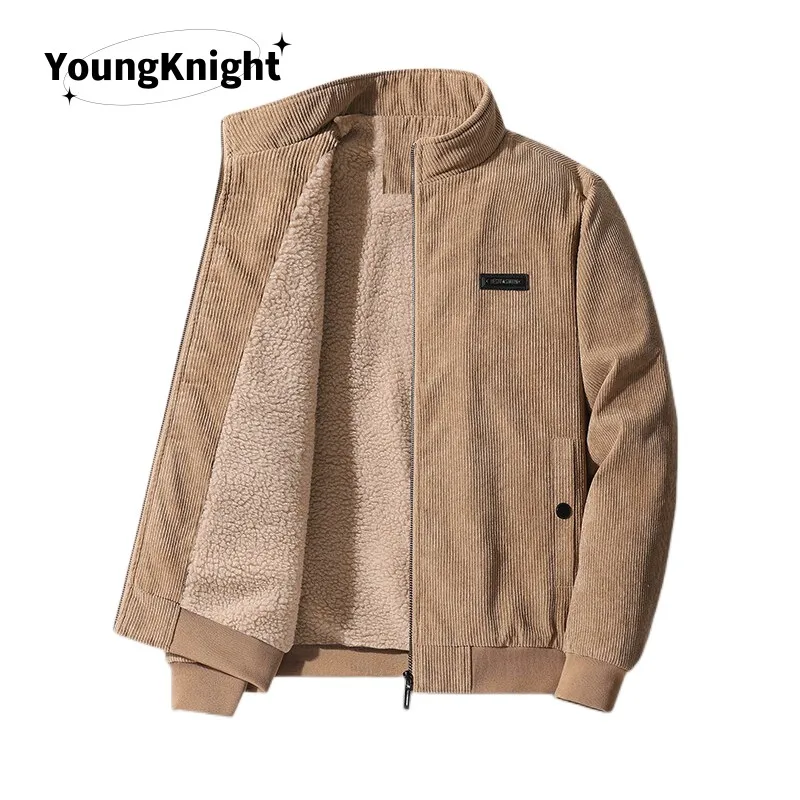 Men's Autumn New cor Chaopai Fashion Denim Style Working Clothes Flannel Gacket Leisure Time Plus Size Secure Windbreak Overcoat