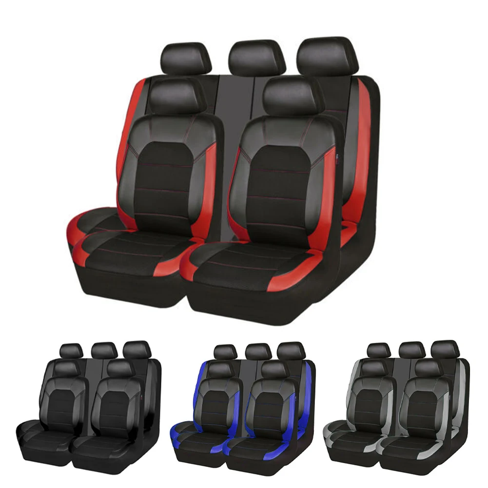 

Car Seat Cover Universal PU Leather Seat Cover Car Front Seat And Back Seat Protective Cover Auto Interior Decor Car Accessories