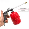 1 Pcs Zinc Aalloy Pneumatic Car Engine Cleaning GgunRed Pot Gray Car Repair Engine Oil Channel Cleaning Gun 1