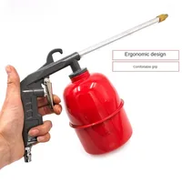 1 Pcs Zinc Aalloy Pneumatic Car Engine Cleaning GgunRed Pot Gray Car Repair Engine Oil Channel Cleaning Gun 1