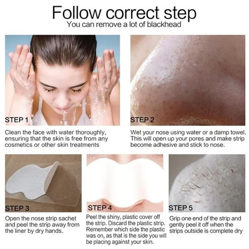 10PCS Nose Blackhead Remover Mask Deep Cleaning Shrink Pore Acne Treatment Mask 2