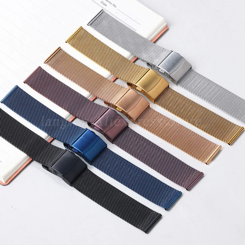 Premium Stainless Steel Mesh Milanese Watch Strap - Versatile Sizing Options