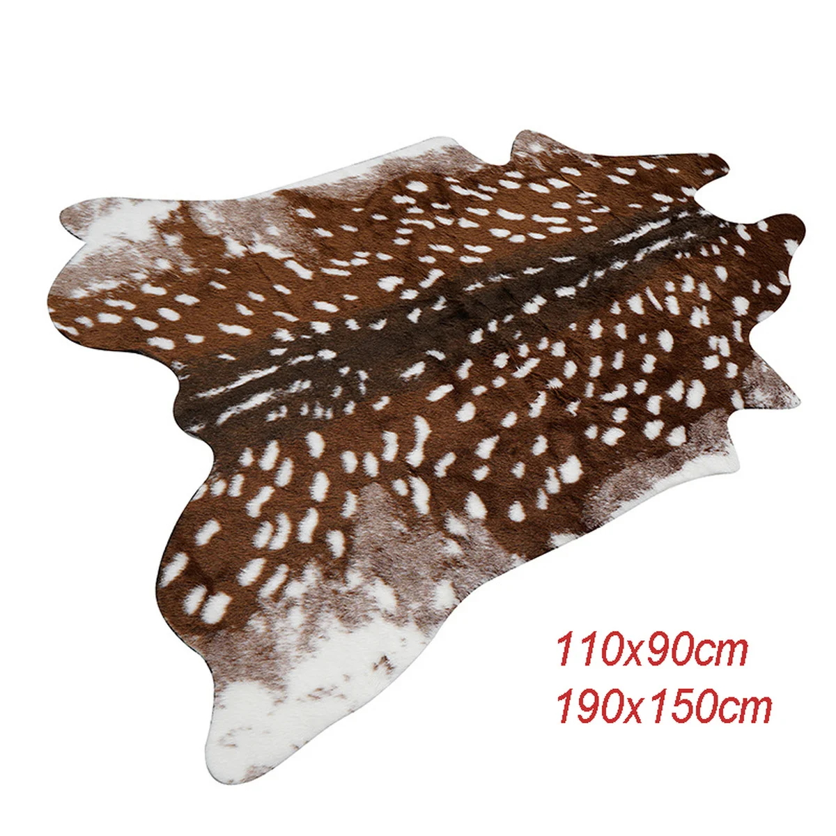 Sika Deer Faux Leather Rugs Imitation Animal Skin Natural Leather Carpets Floor Mat Carpet Home Decor 110x90cm 190x150cm floor mat shaggy rugs
