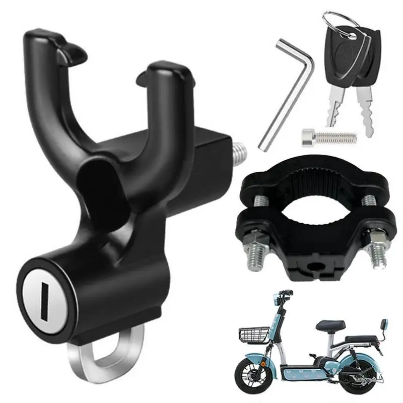 

Motorcycle Helmet Lock Anti Theft Bicycle Helmet Security Locks With 2 Keys And Installation Tool Motorcycle Accessories