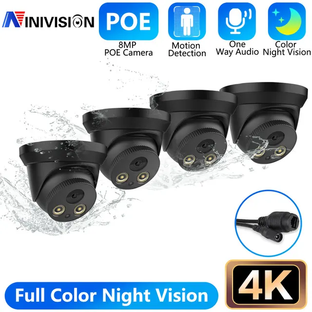 4pcs 4K Black IPC