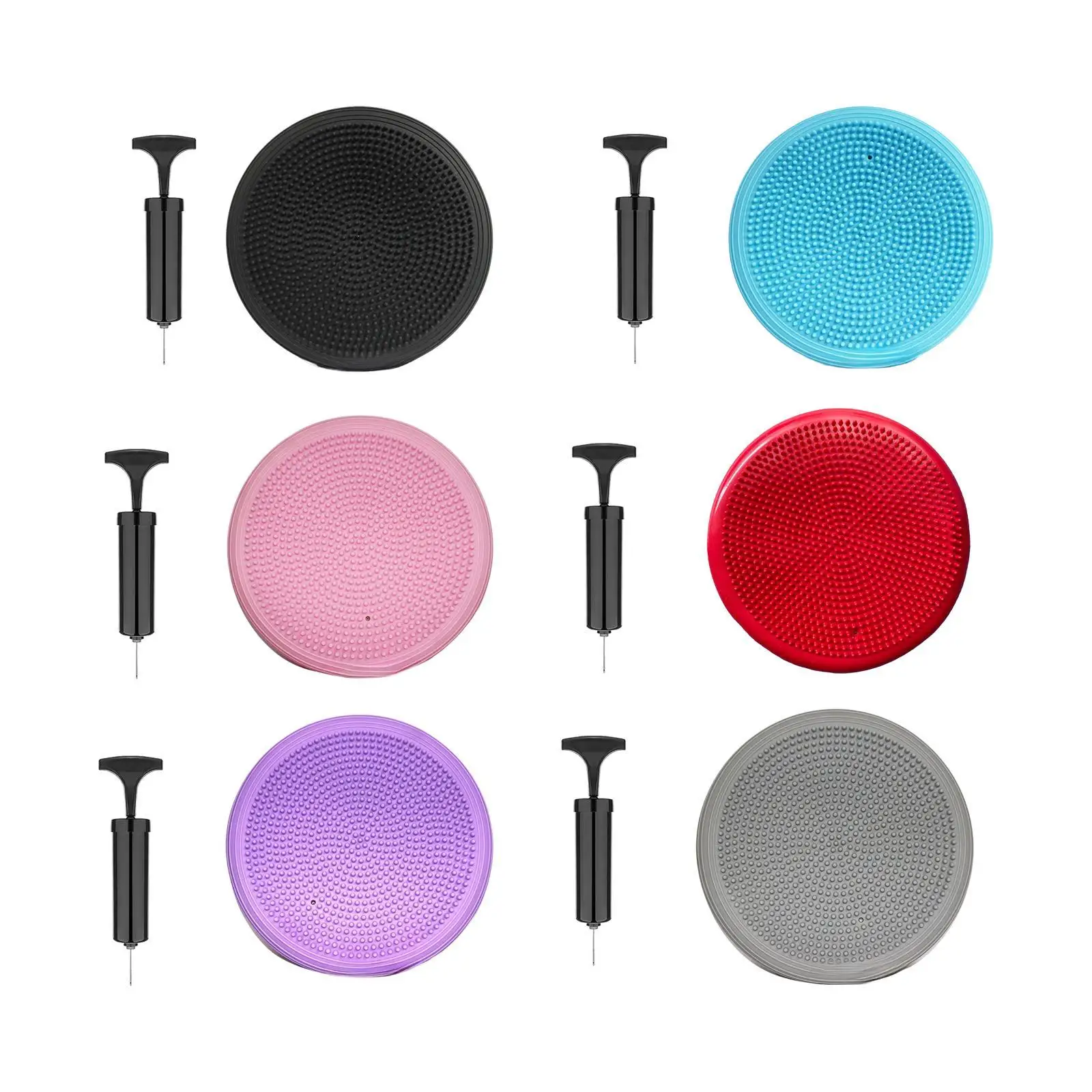 Wobble Cushion Stability Board Balance Pad for Exercise Inflatable Balance Disc Sensory Wiggle Pad for Kids Training