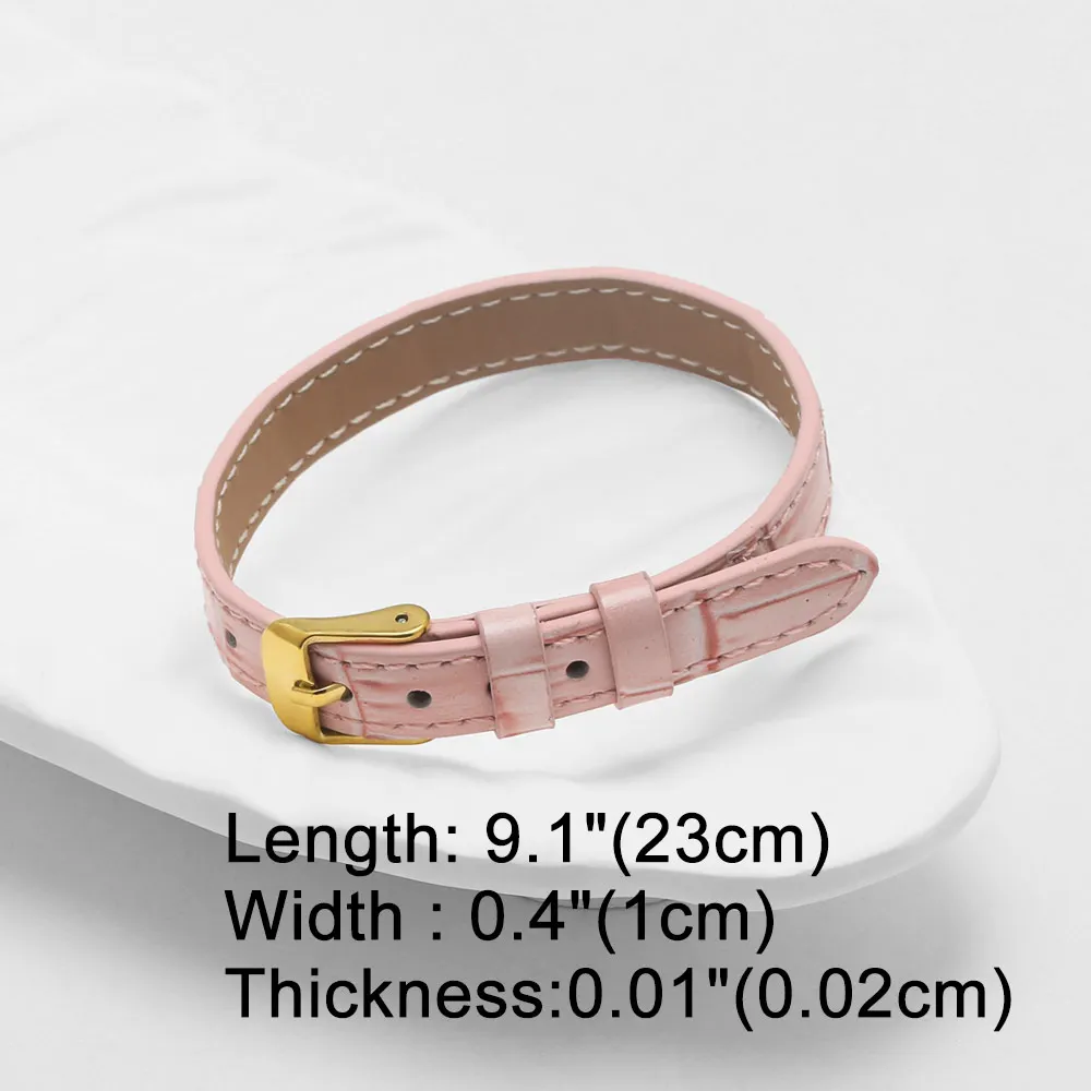 Gold Plated A-Z Letter DIY Name Bracelets Women Colorful Genuine Leather Belt Band Initial Bracelets Copper Jewelry