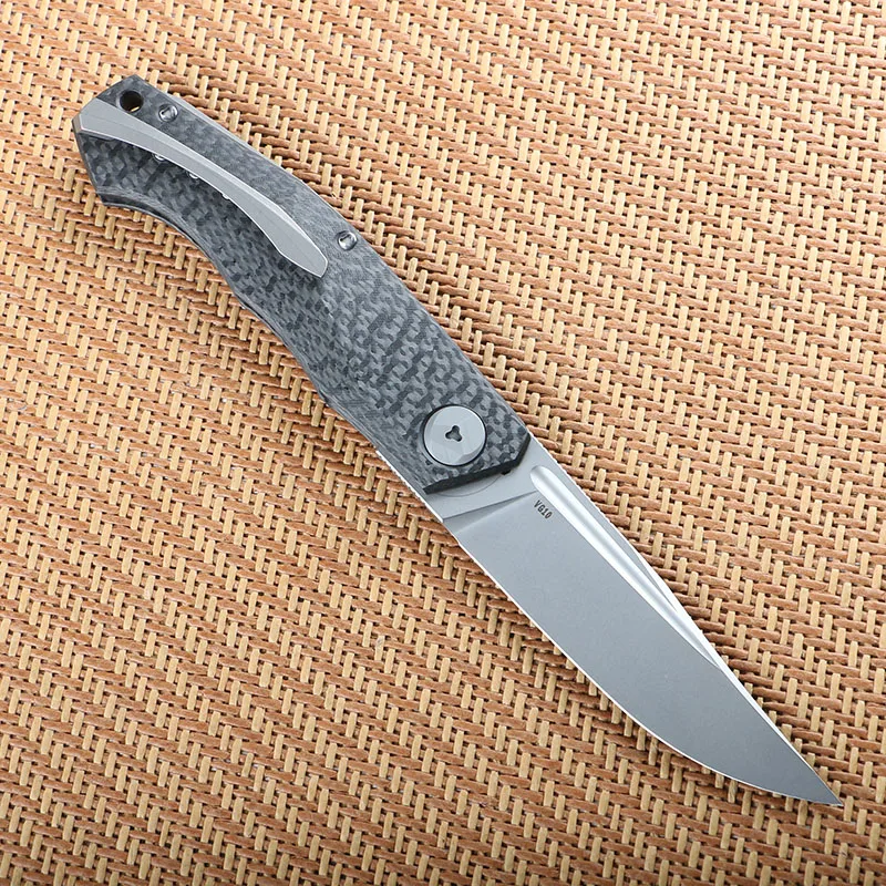 Green Thorn Outdoor Folding Knife PERO Carbon Fiber 3D Handle VG10 Blade Camping Fishing Portable Fruit Home EDC Tool 2