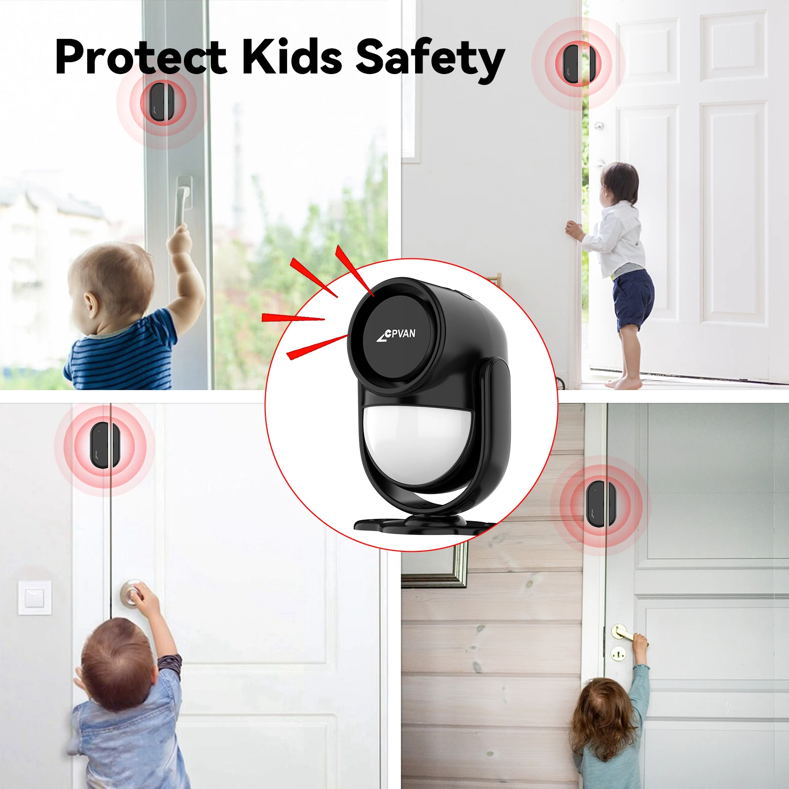 Smart Home WLAN Alarmsystem mit PIR Sensor & Türkontakt