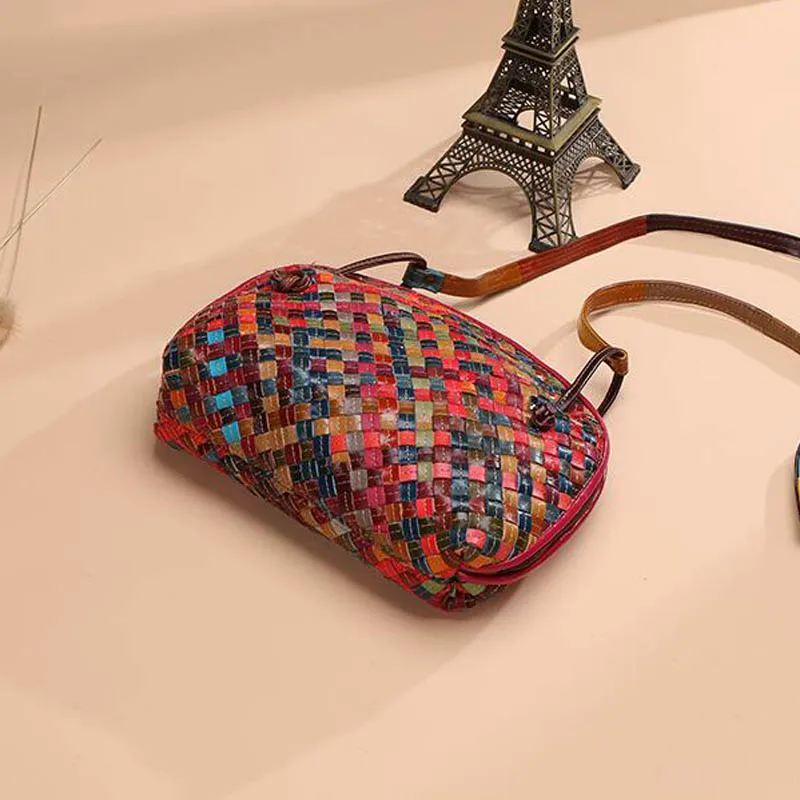 Women Shoulder Handbags Shell Bag Colorful Small Knitting Phone Money Zipper Crossbody Bags Girls Bolsa Feminina