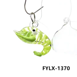 Miniature Floating Glass Lobster Aquarium Decoration Ornament - About 3.5cm (Light green)
