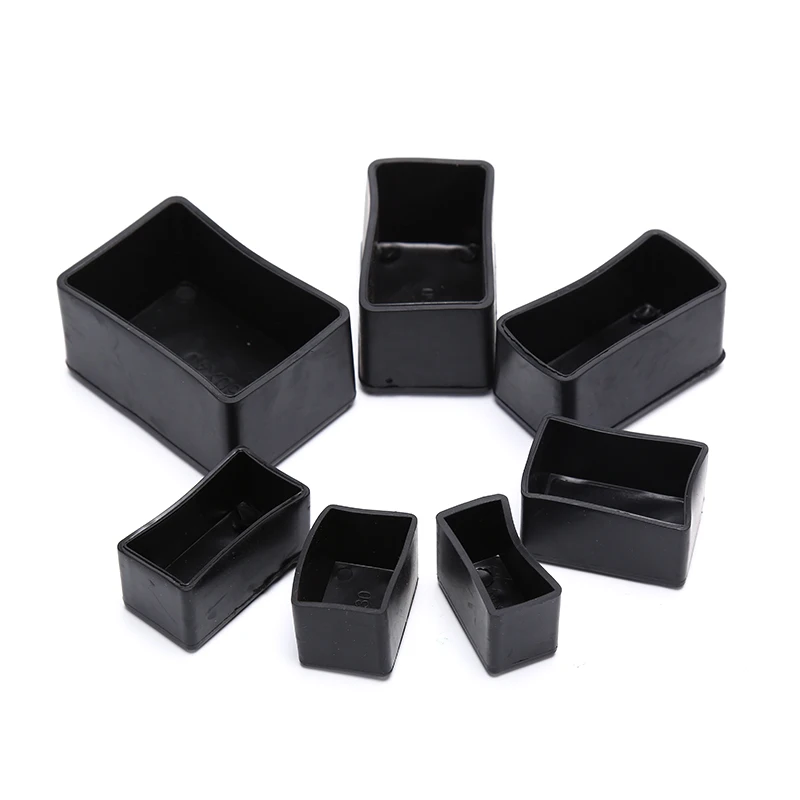 8PCS Rectangle Silicone Chair Leg Caps Non-slip Table Foot Cover Socks Protector 1