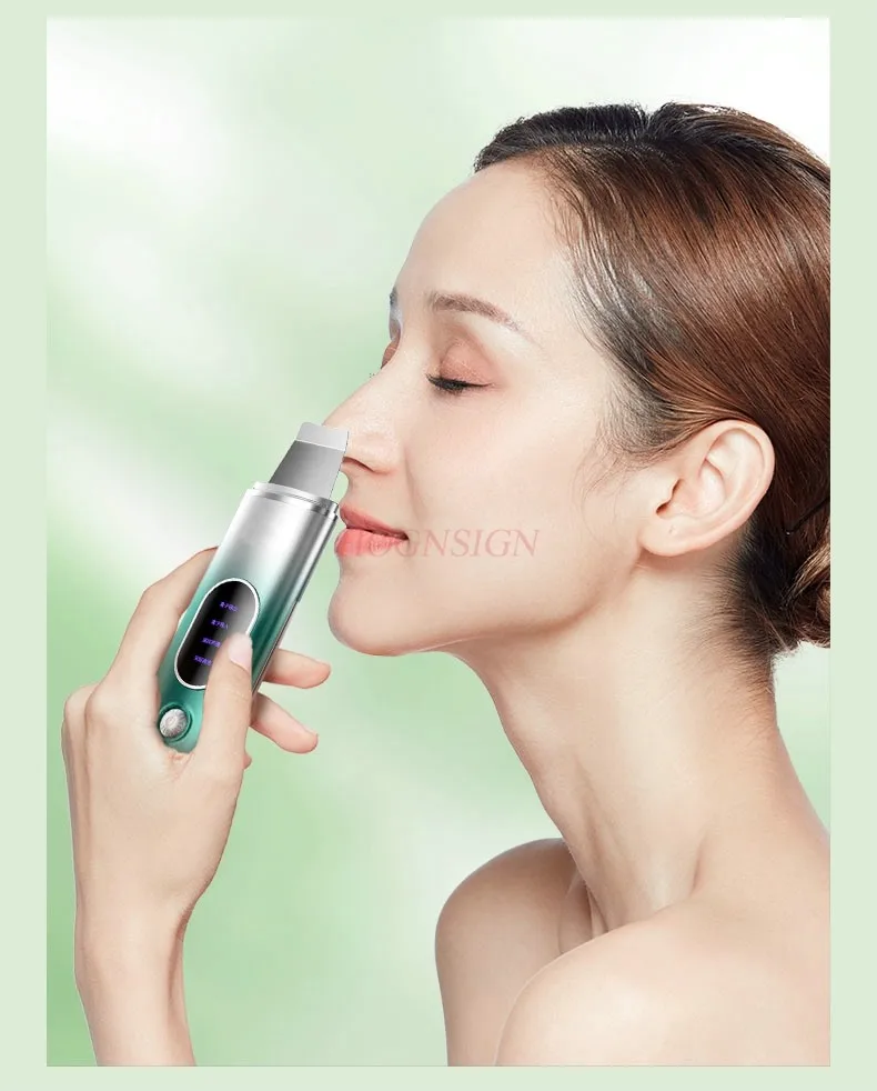 Blackhead shovel ultrasonic beauty instrument for acne removal and skin scraping machine for facial pore cleaning