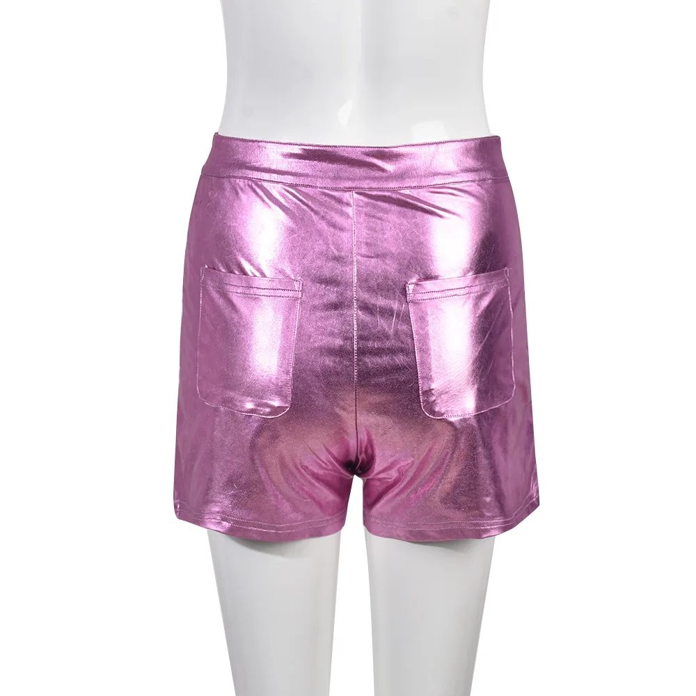 BKLD Leather Shorts Autumn 2022 New Women Clothing Solid Color Pink Sexy Club Outfits Bodycon Slim PU Shorts For Women