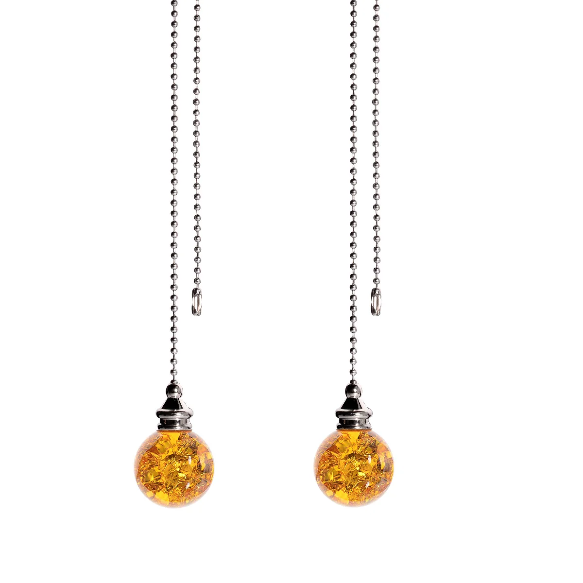 Amber Fan Pull  Gold Fan Pull Chain