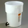 FoodService Products Round Beverage Dispenser Drink Dispenser with Spigot for Catering, Plastic, 5 Gallons, White 6