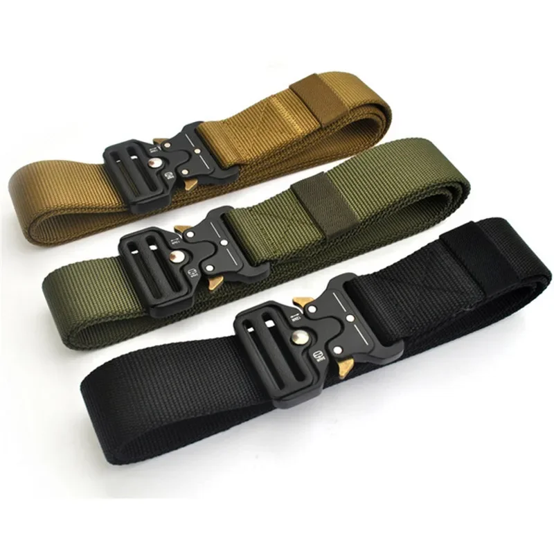 2024 New Belt for Men Men's Belt Army Outdoor Hunting Tactical Multi Function Combat Survival Marine Corps Canvas Nylon Belts 2024 new outdoor hunting belt plastic magnetic buckle nylon tactical belt leisure all match belt men and women belts