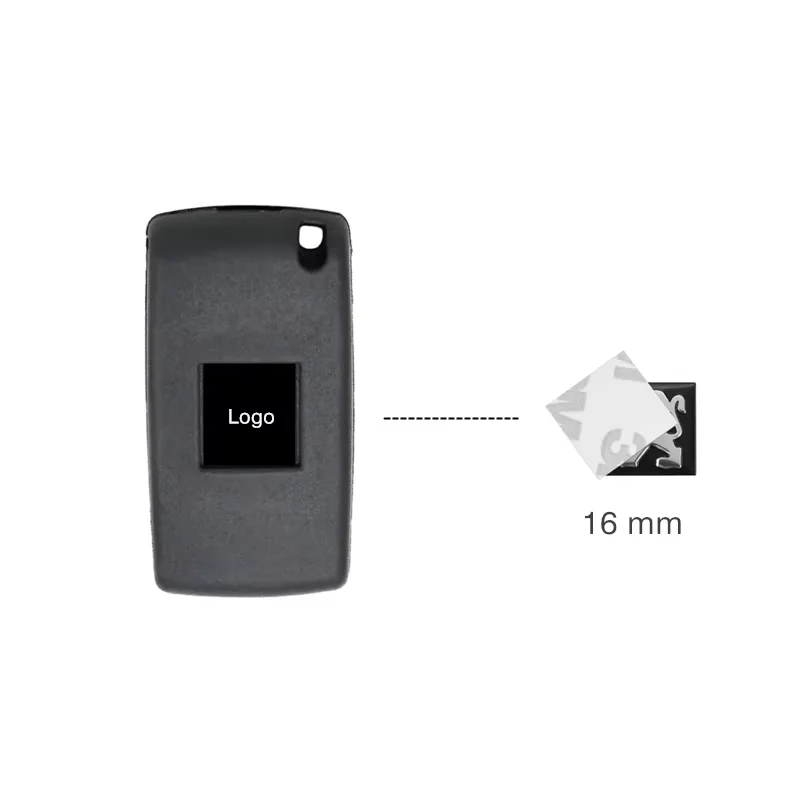 Car Remote Key Sticker Car Remote Key Sticker Aluminum Emblem Decoration Decal For Peugeot 206 207 308 307 208 107 508 301 406 607 106 407 205 3008 408