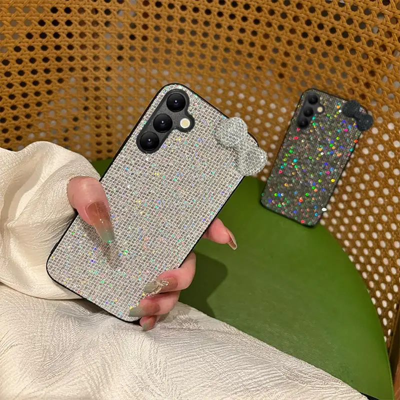 Luxury Shiny 3D Diamond Bowknot Phone Case - Lovely Soft Cover