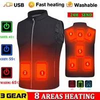 Winter Warm jacket Mens USB Heating vest Thermal Sleeveless Heated Jacket Electrical Women Fishing Trekking Hunting heated vest 1