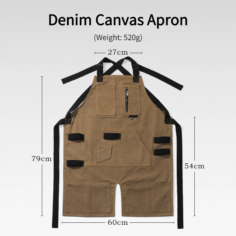 

Outdoor Camping Apron Multiple Pockets Wear-Resisting Working Clothes Men Women Kitchen BBQ Garden Unisex Camping Apron