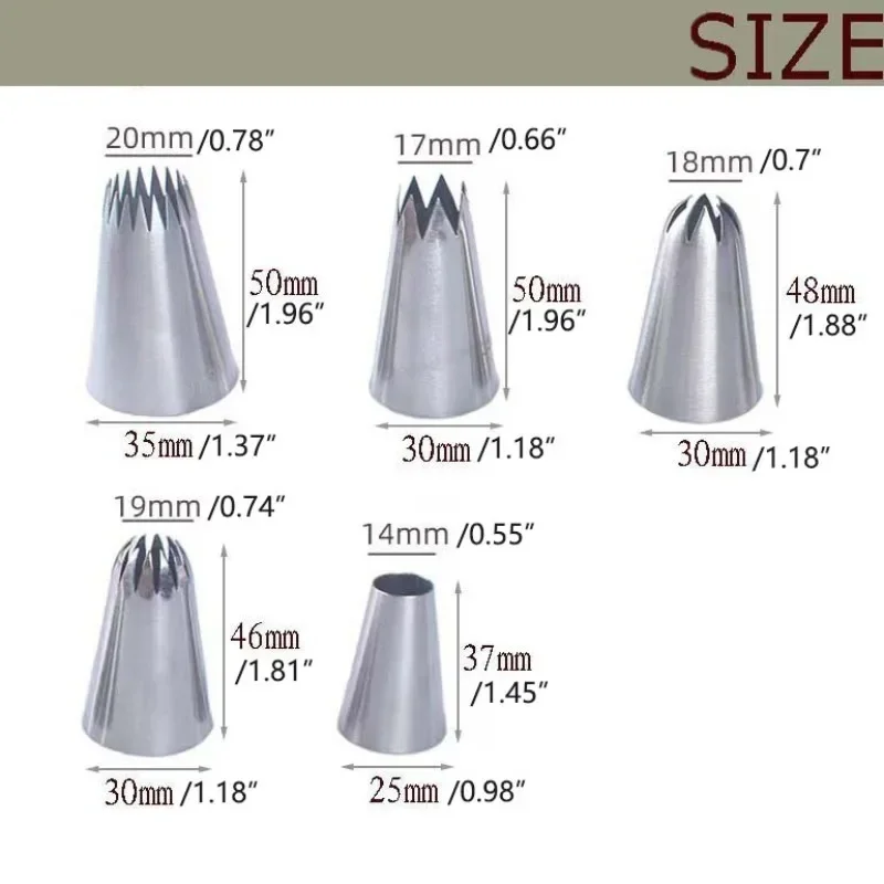 5PCS Large Round Multi-Toothed Baking Tool Set – 304 Stainless Steel 2