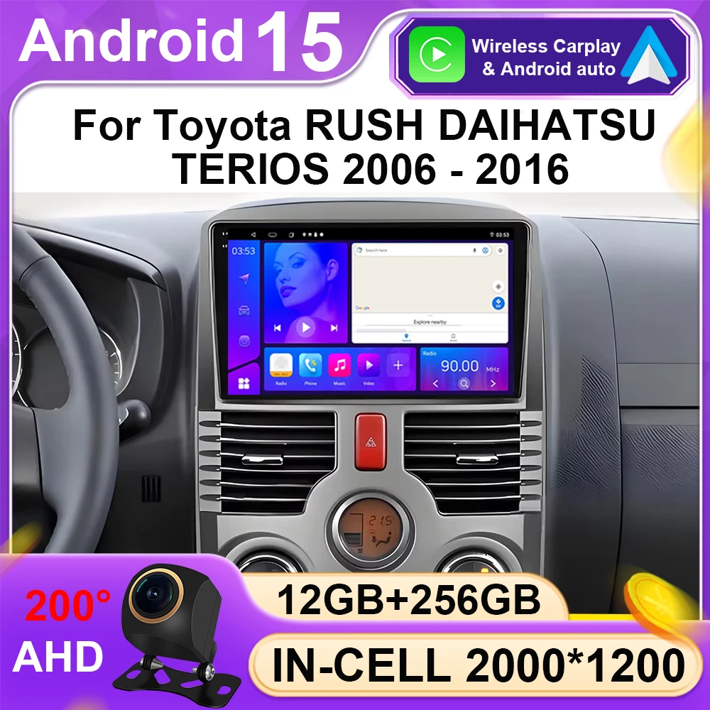 Carplay Android Car Radio For Toyota Rush DAIHATSU TERIOS Multimedia Player GPS Navigation 5G Wifi Bluetooth TS10 Touch Display 1