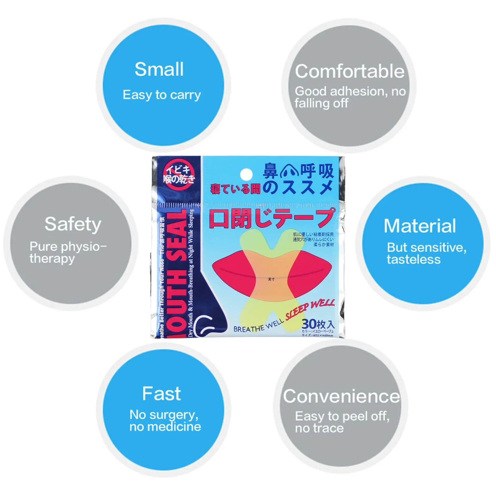 Snore Tape Nose Strip 150PCS Anti Snoring Solution Health Care Humanization Design 3.5*5cm