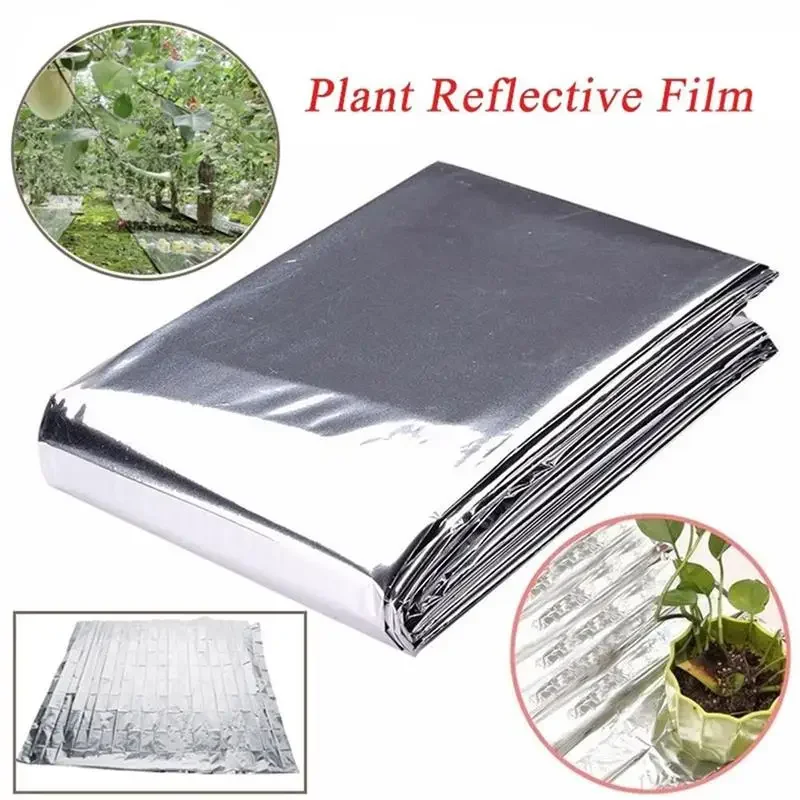 Silver 210x130cm High Reflective Polyester Film Used For Planting Tent Room Garden Greenhouse Agriculture And Promoting 1pc