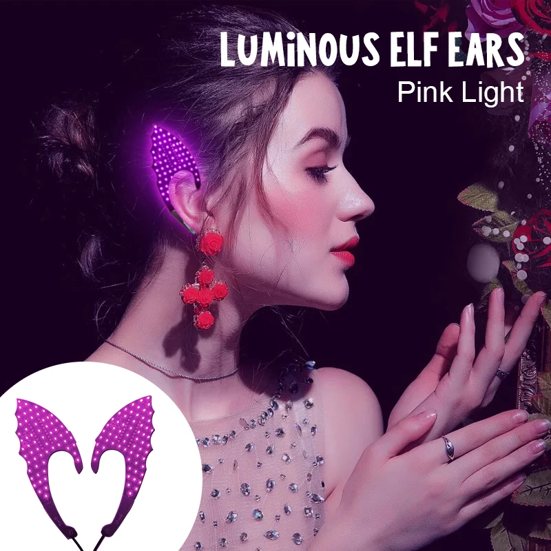 

Luminous Voice Control Elf Ear Led Headwear Hair Clip Hair Hoop Halloween Party Club Decoratie Props