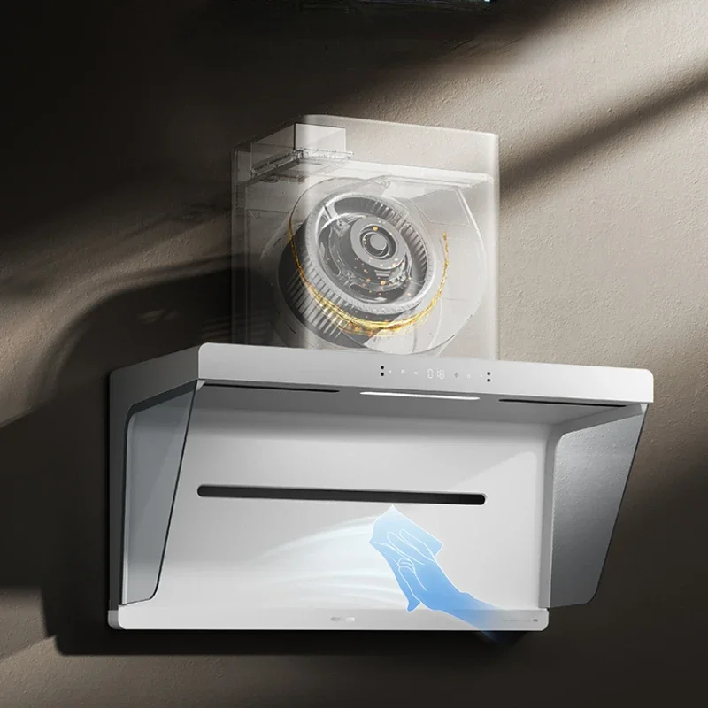 Range Hood MIJIA Net Smoke Machine White Range Hood Home Gas Stove Set Kitchen Smoke Machine Cooker Suit  Kitchen Hood 5