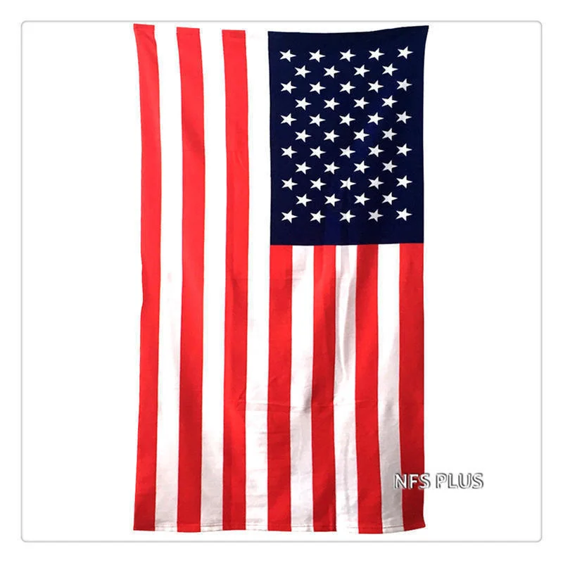 Description Picture 2 of itemQuick Dry Microfiber Beach Towel USA Uinted States Flag 70x150cm Super Soft Absorbent Travel Sport Bath Towels For Adults