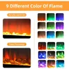Electric Fireplace Inserts Wall Fireplace Electric with Remote Control Electric Fireplace Wall Mounted Recessed with Fake Log 3