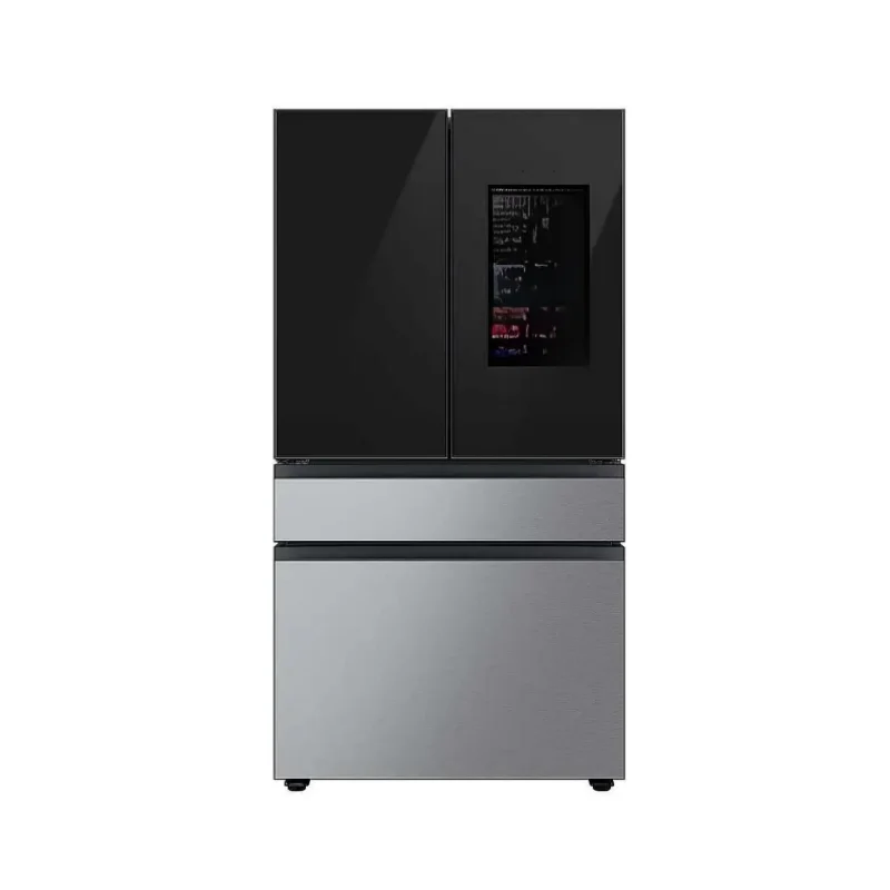BIG SALE Bespoke 29 Cu. Ft. 4-Door French Door Smart Refrigerator with Family Hub-Charcoal Glass/Stainless Steel