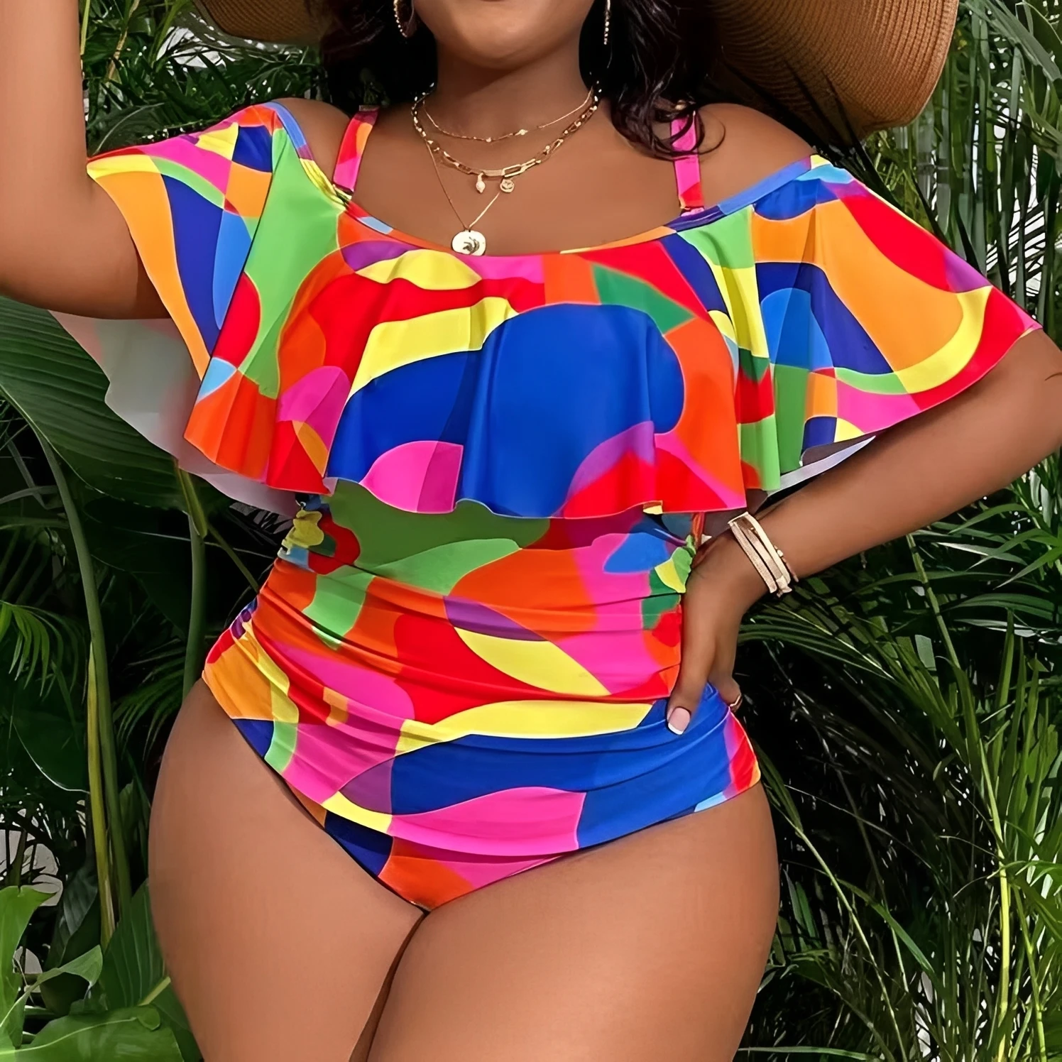 Plus Size Ruffle Swimsuit 4