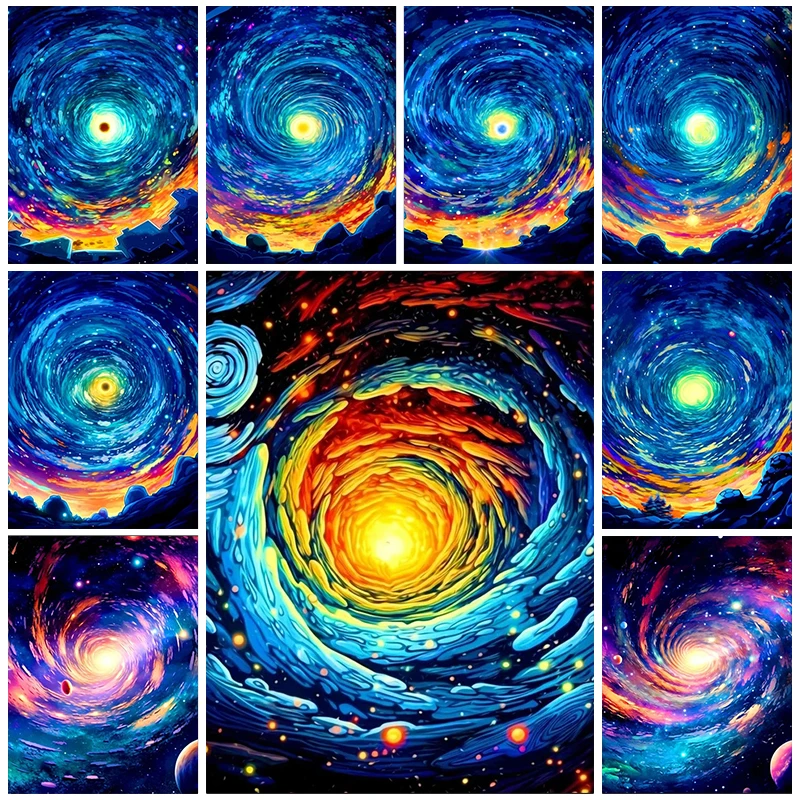 

GATYZTORY Paint By Numbers For Adults Milky Way Draw Picture By Numbers Frame Handpainted Oil Painting On Canvas Unique Gift Kit