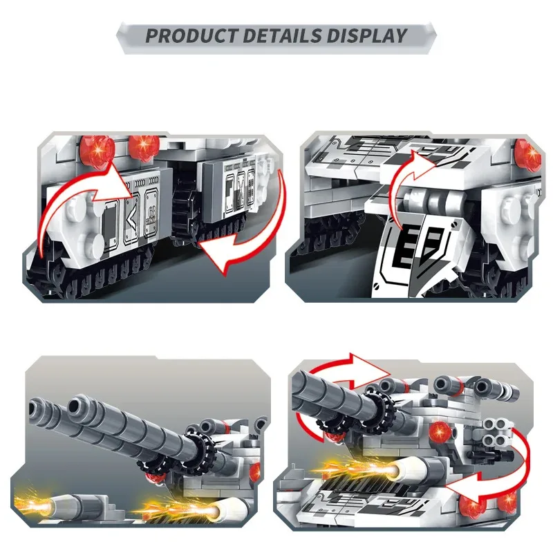 2026 WW2 Military Vehicle Tank 8in1 Airplane Truck Model Building Blocks DIY Bricks Kids Construction Toys Gifts For Boys Adult