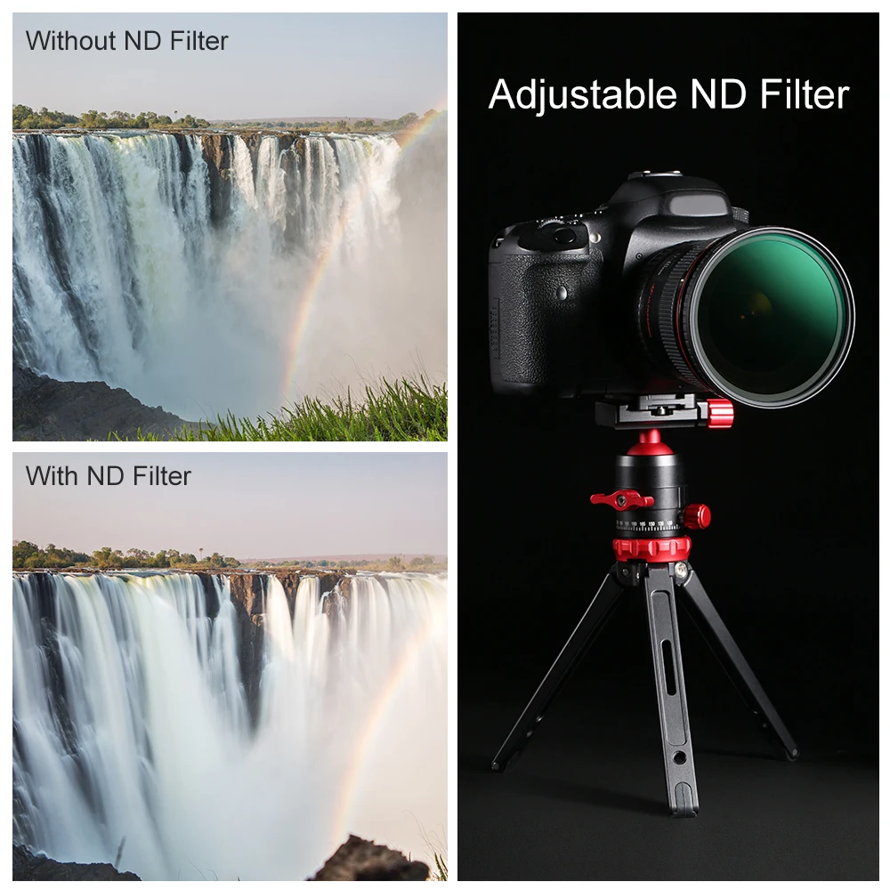 Description Picture 6 of itemK&F Concept ND8-ND128 Variable ND Filter 52mm 58mm 62mm 67mm 72mm 77mm 82mm NO X Spot Fade Neutral Density Filter For Camera Len