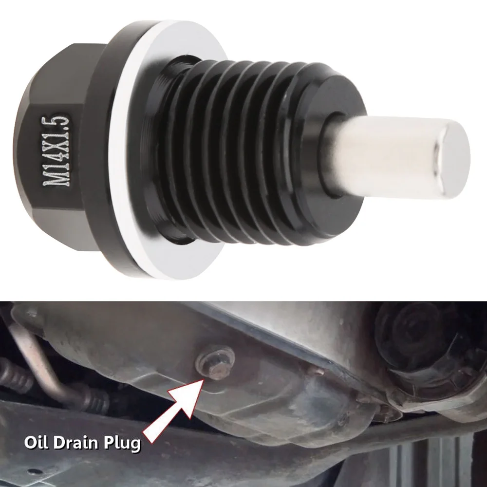 Magnetic Oil Drain Plug M14 x 1.5 T6 Aviation Aluminum For Ford GM Hyundai KIA