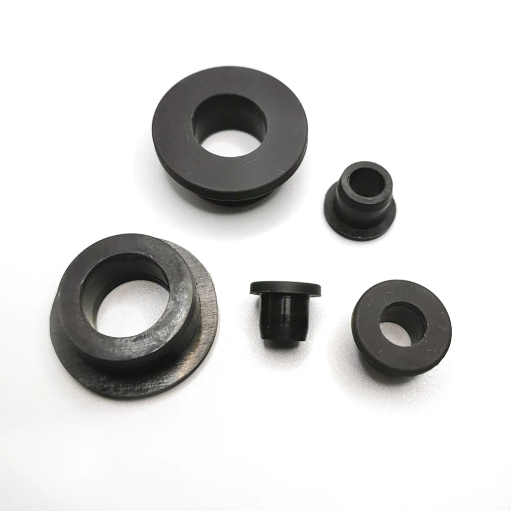 5mm-30mm Black/White Silicone Rubber Grommet Hole Plugs End Caps