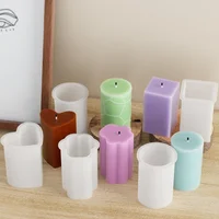 3D Geometric Silicone Candle Mold Texture Cylindrical Soap Mold DIY Nordic Style Aromatherapy Candle Mold Home Decoration 6