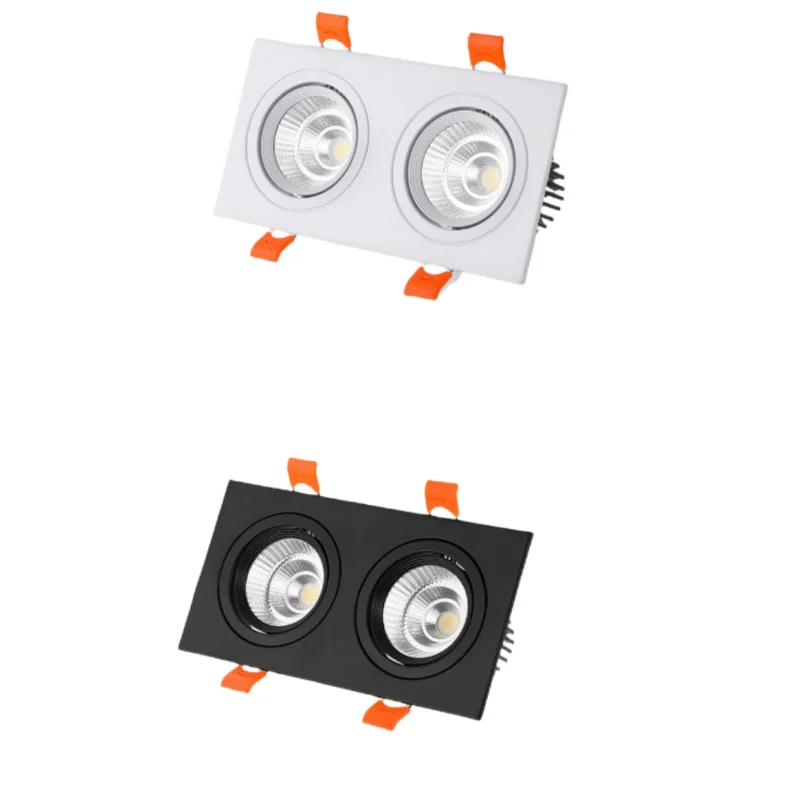 Recessed Double LED Dimmable Downlight COB 7w 12w 15W Spot Decoration Room Ceiling Lamp AC 220V LED Panel Lights Spot Kitchen led downlight recessed ceiling spotlight ceiling lamps