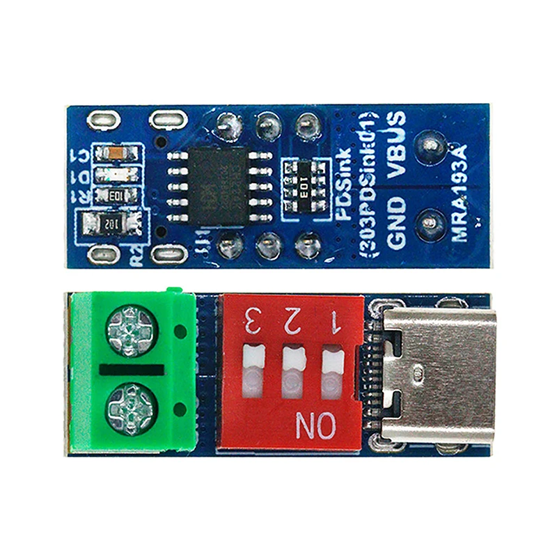 5-20V PD 고속 충전 테스트 보드 조정 가능한 PD 트리거 보드 모듈 USB Type-C 100W 전압 커넥터 전원 공급 장치 액세서리