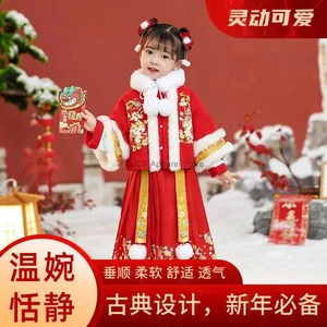 Happy New Year Hanfu Dress Thickened Ancient Style Exquisite Chinese Tang Costume Daily Dragon Year Cosplay Han Dress