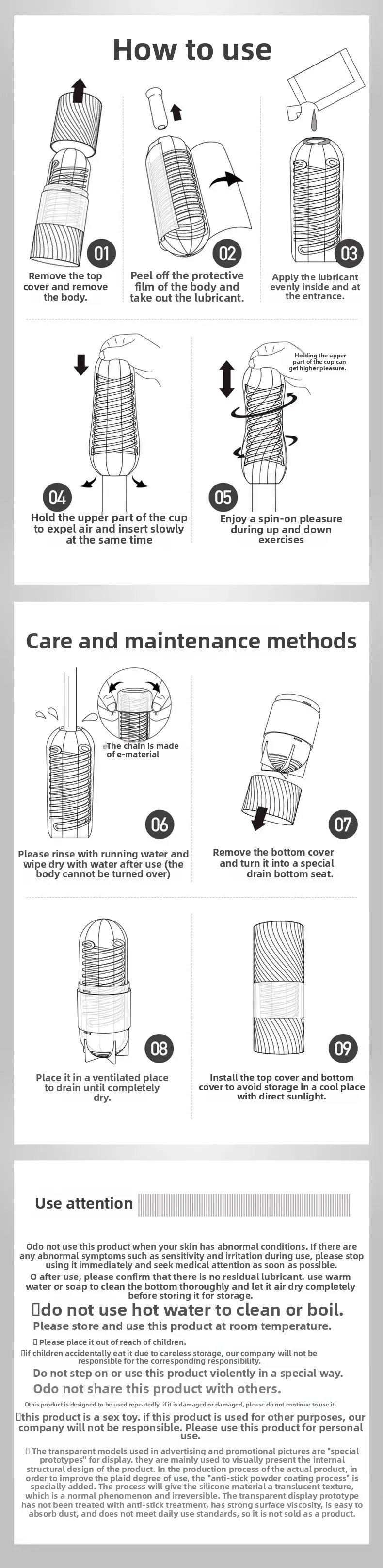 TENGA Official Licensed Latest Design Auto-Rotating Male Masturbator Cup Oral Sex Soft  Adult Toy for Men Manual Sex Toys