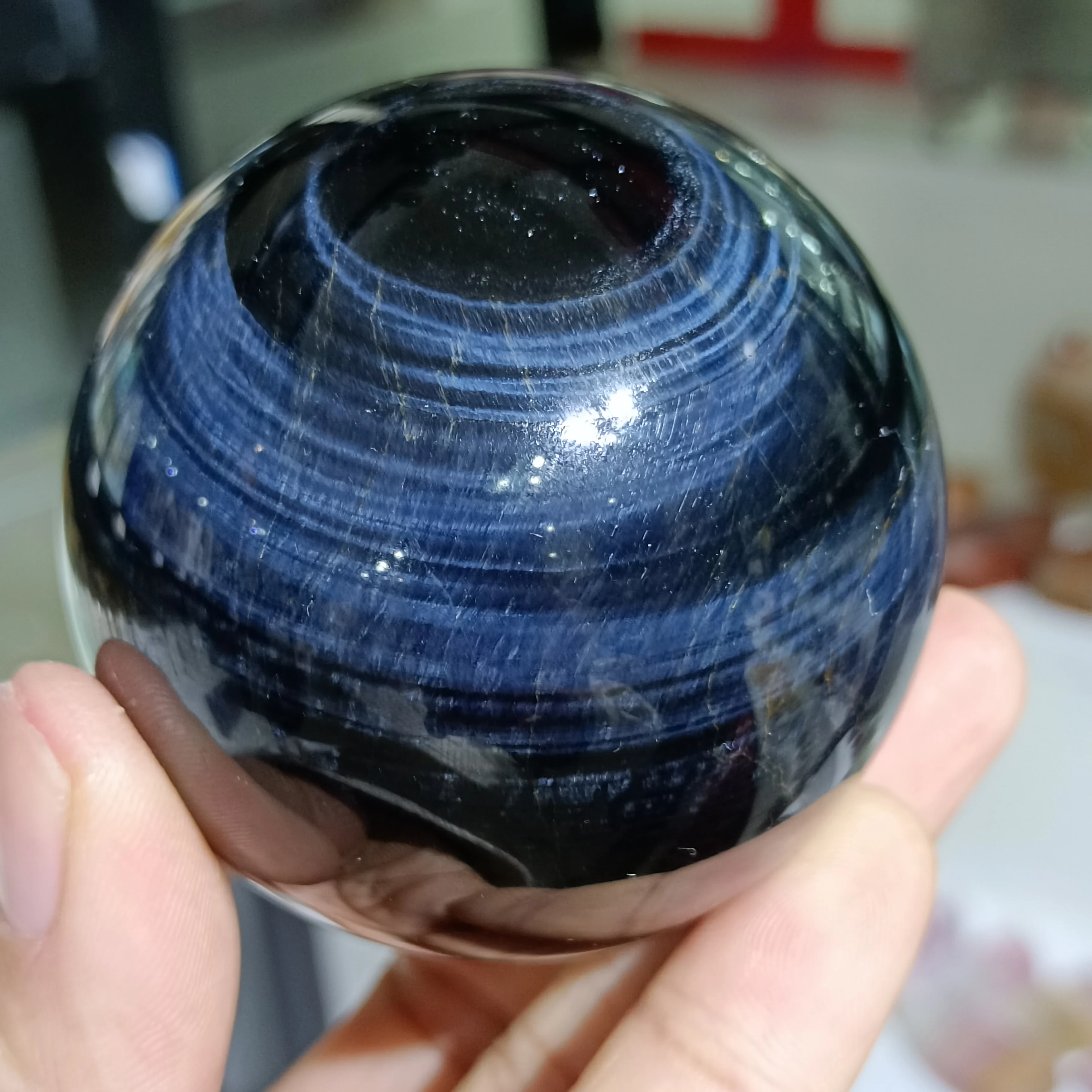 

Натуральный редкий синий тигровый глаз, шар из кварцевого кристалла, энергетический шар, минеральный Восстанавливающий камень рейки, волшебный размагничивающий Декор