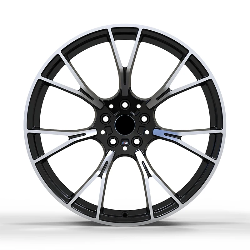 

Кованая ступица колеса из алюминиевого сплава от китайского поставщика, черные ободки 5x112 5x120 18 19 20 дюймов, обработанная поверхность для колеса BMW