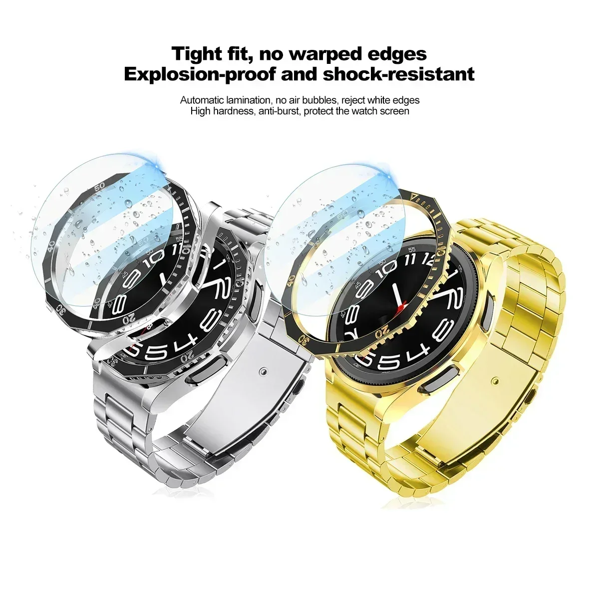 Case+Bezel Ring+Tempered Glass For Samsung Galaxy Watch 6 Classic 47mm 43mm Screen Protector Galaxy Watch 6 Classic Accessories