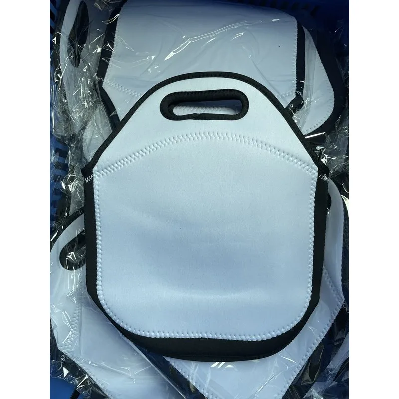 Heat transfer printed DIY graffiti diving material white sublimation blank neoprene lunch bag for party